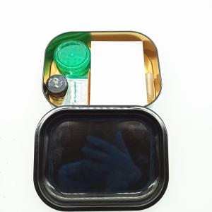 Пользовательский логотип 18x14Cm Дымовые металлические лотки для трав Обычный табачный лоток для сигарет Пользовательский роликовый лоток с оловянной металлической коробкой