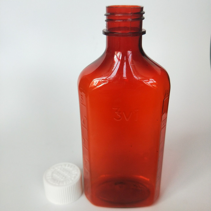 Бутылка любимчика янтарного сиропа crc 6oz 180ml медицинская с мерной чашкой